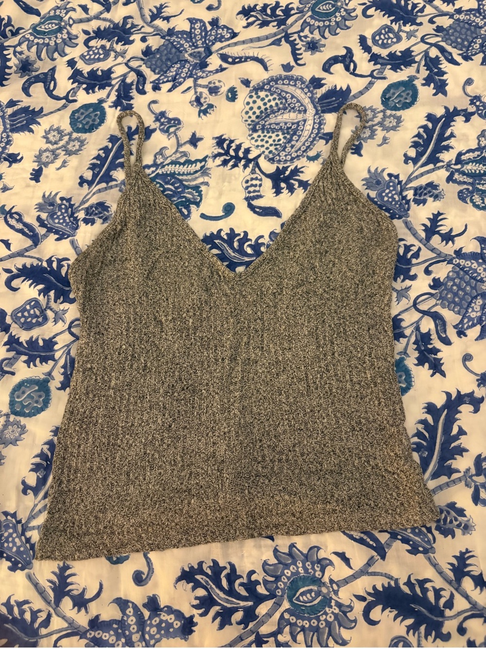 Brandy Melville Heather Gray Ribbed tank